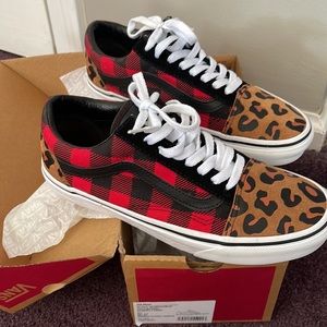 Brand New Leopard and Buffalo Check Vans